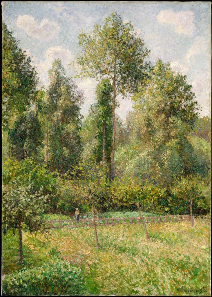 green trees by Camille Pissarro
