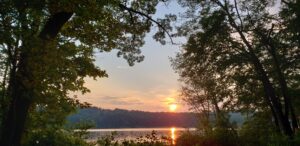 Sunset at Rolling Ridge Retreat and conference center